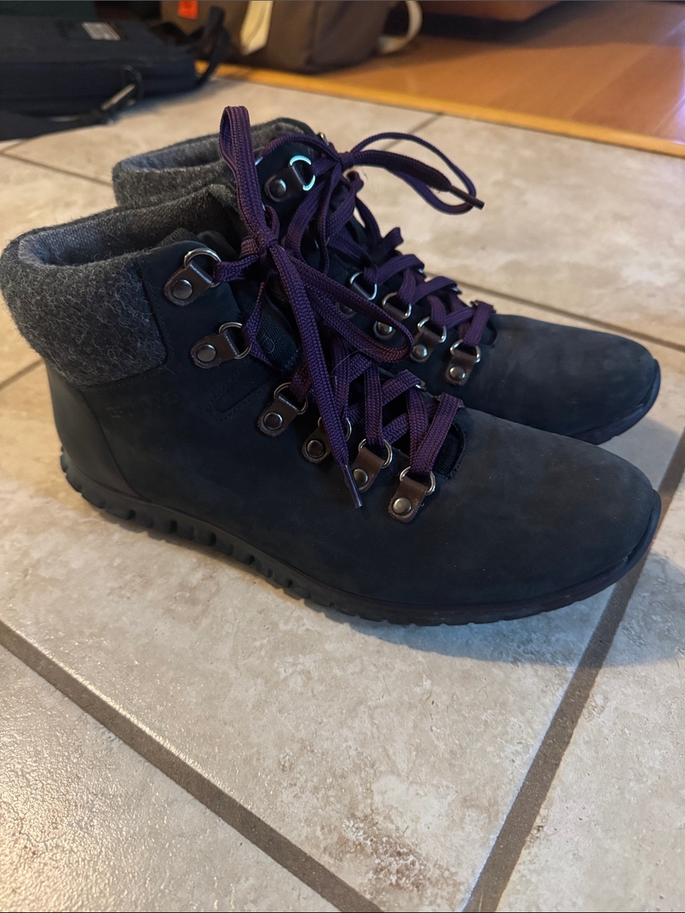 Cole Haan Zerogrand waterproof suede hiker boots